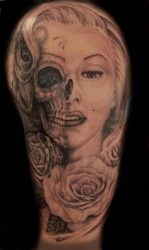 Marilyn Monroe By Cole Crawford at Classic Tattoo In North Olmsted Ohio